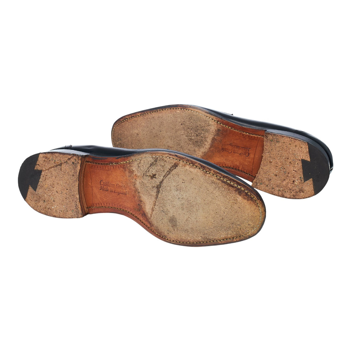 'Widnes' Black Leather Loafers UK 8.5 G