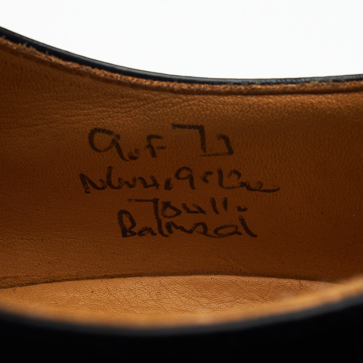 'Balmoral' Black Leather Oxford UK 9 F