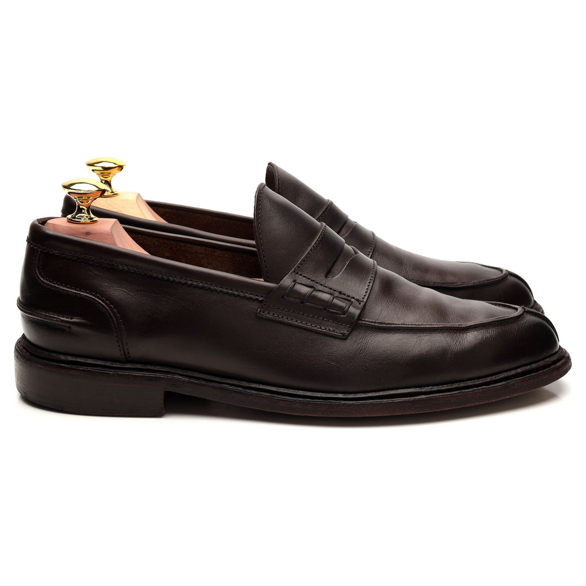 &#39;Adam&#39; Dark Brown Leather Loafer UK 7