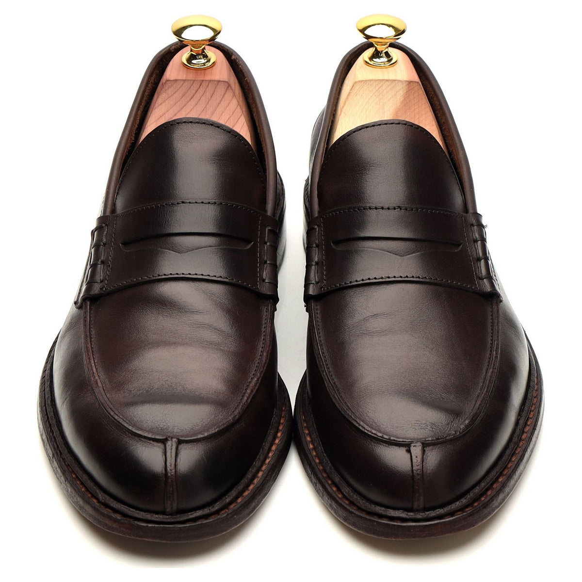 &#39;Adam&#39; Dark Brown Leather Loafer UK 7