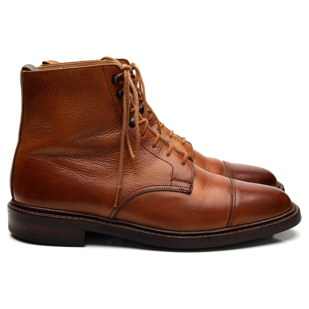 &#39;Coniston&#39; Tan Brown Grain Leather Boots UK 9.5 D