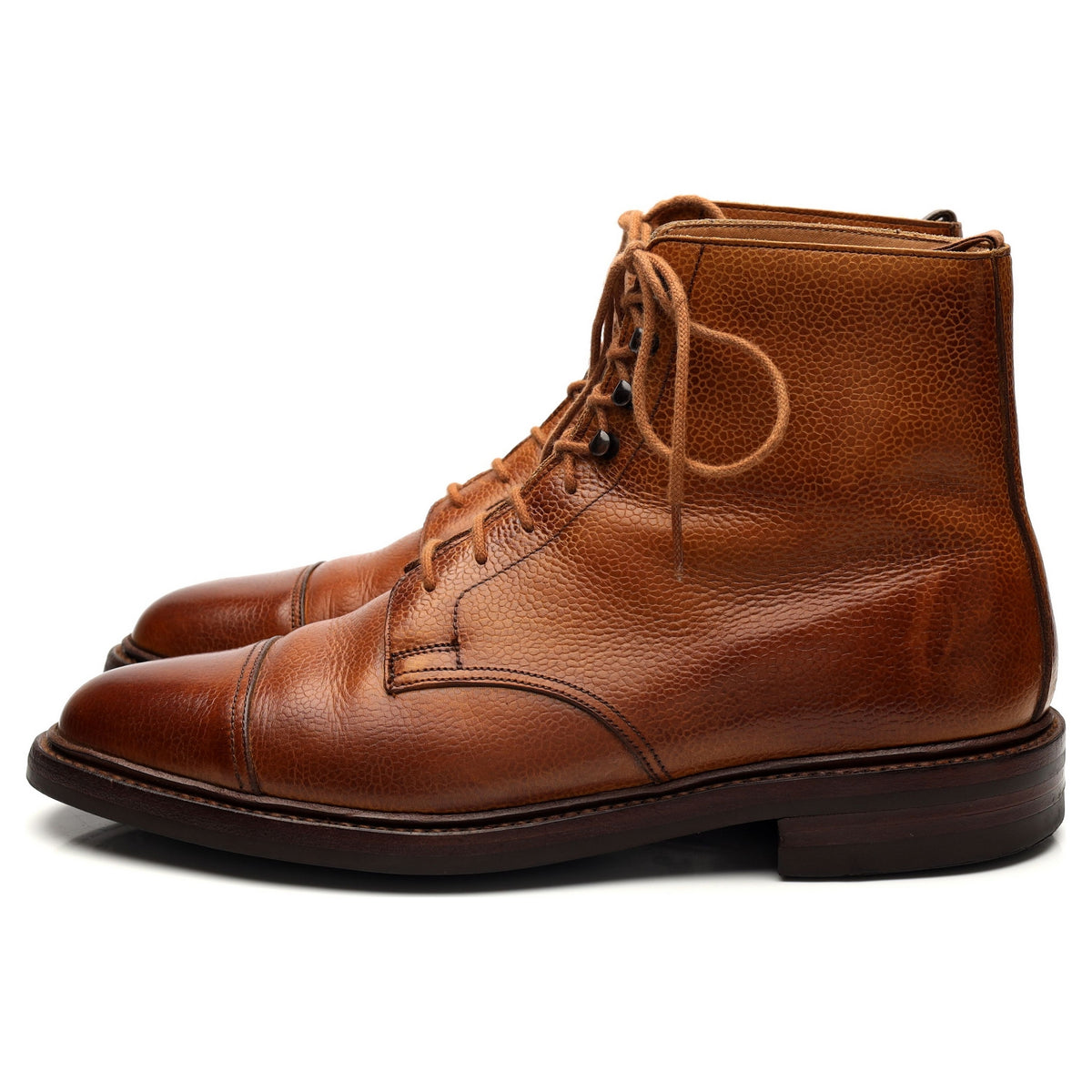 &#39;Coniston&#39; Tan Brown Grain Leather Boots UK 9.5 D