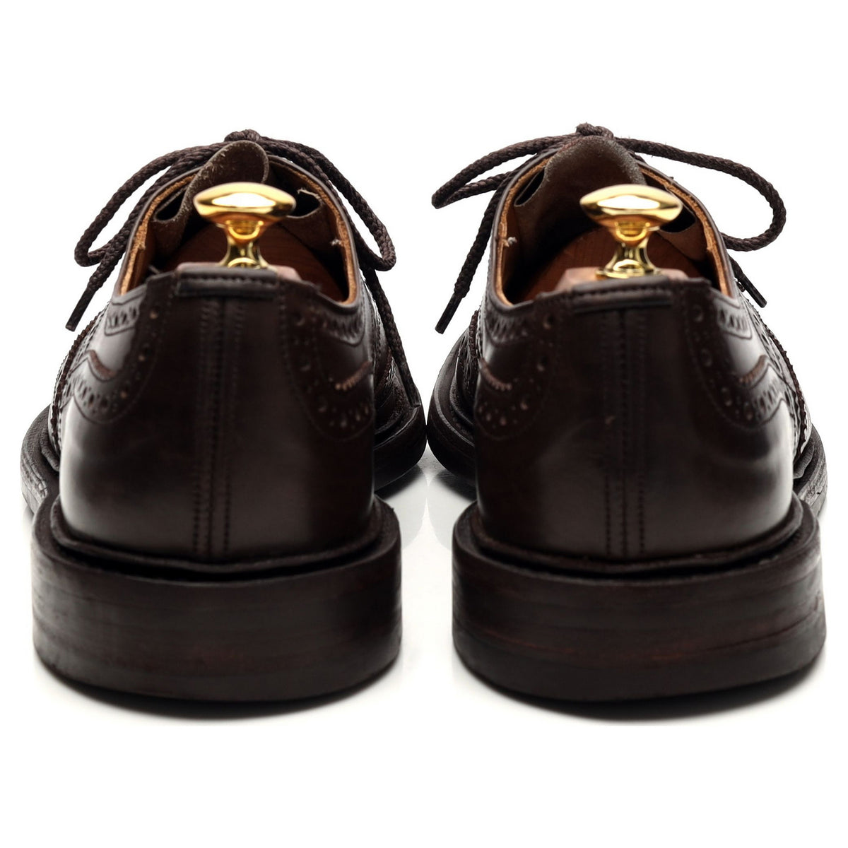 &#39;Bourton&#39; Dark Brown Leather Derby Brogue UK 9