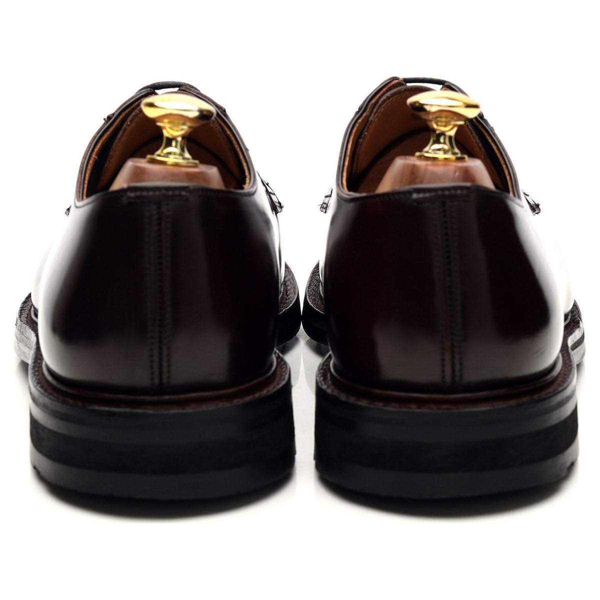 &#39;Wellington&#39; Burgundy Leather Cap Toe Derby UK 8 G