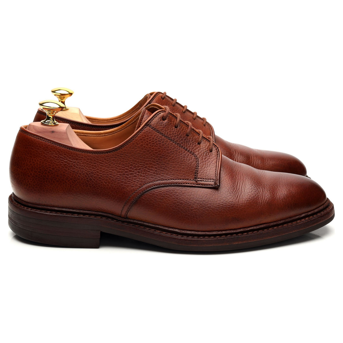 &#39;Grasmere&#39; Tan Brown Grain Leather Derby UK 7.5 G