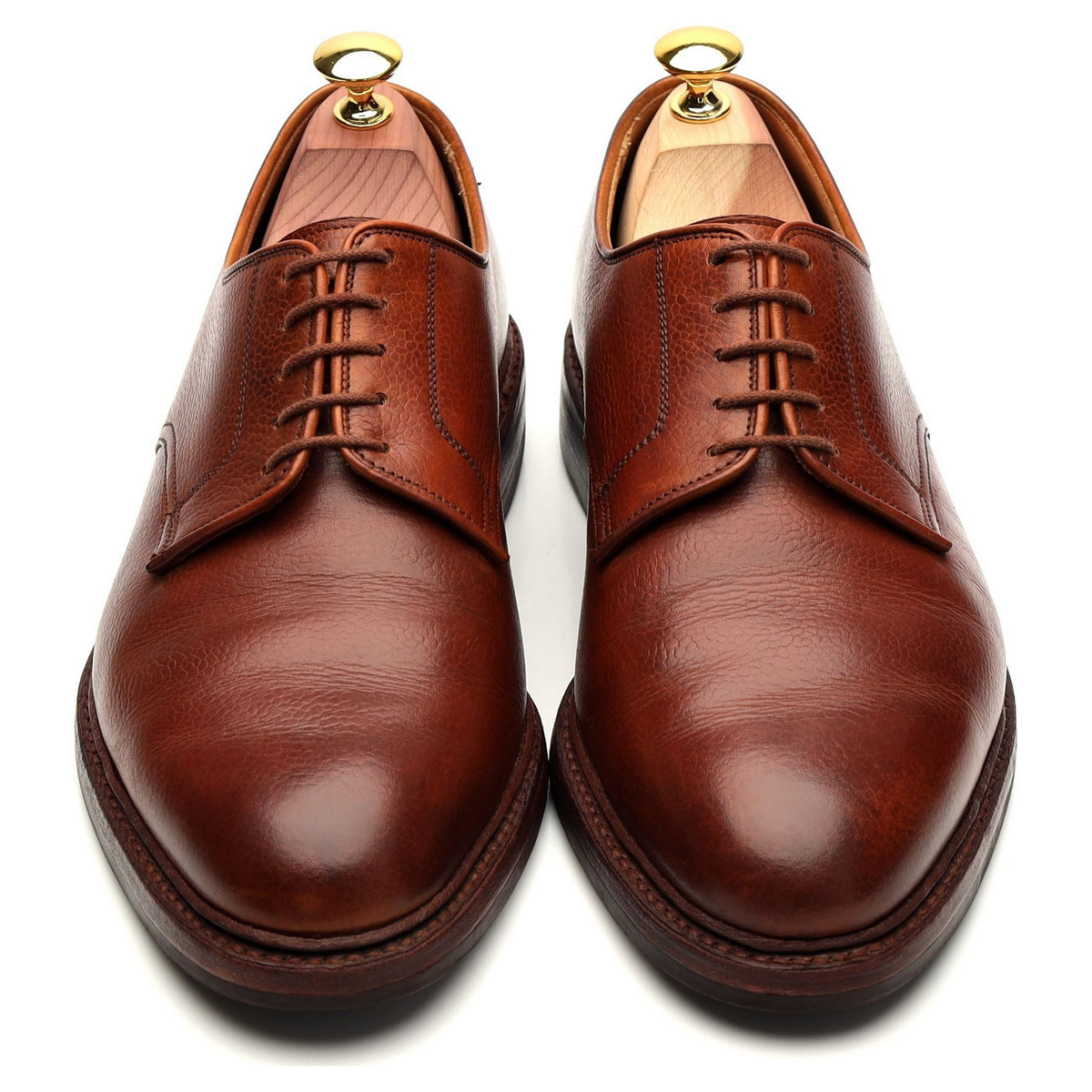 &#39;Grasmere&#39; Tan Brown Grain Leather Derby UK 7.5 G