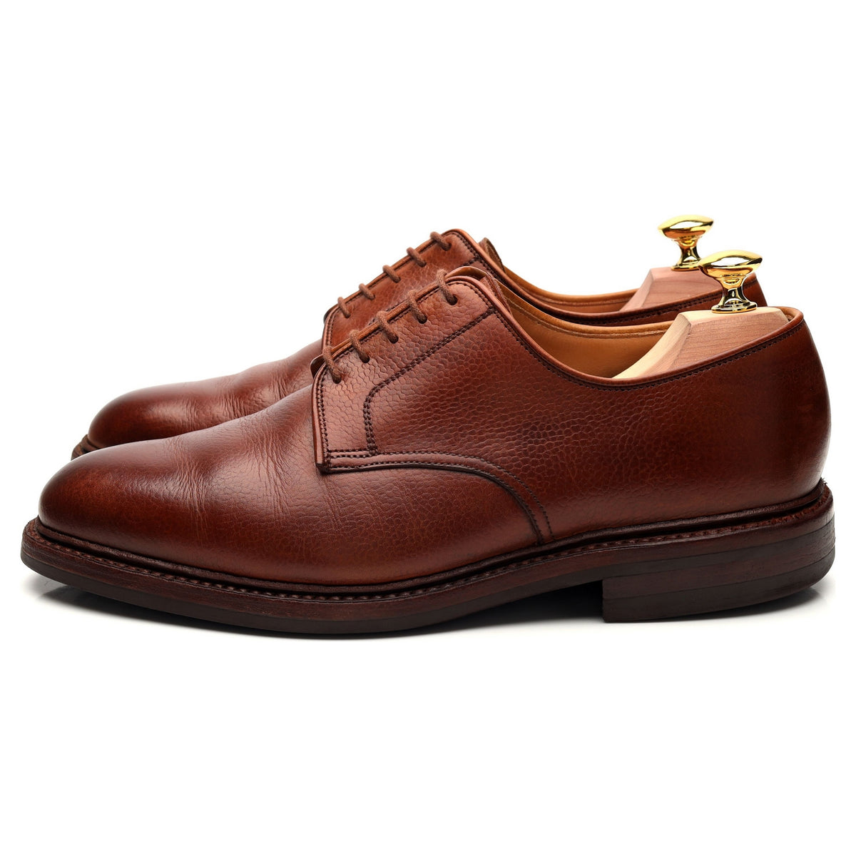 &#39;Grasmere&#39; Tan Brown Grain Leather Derby UK 7.5 G