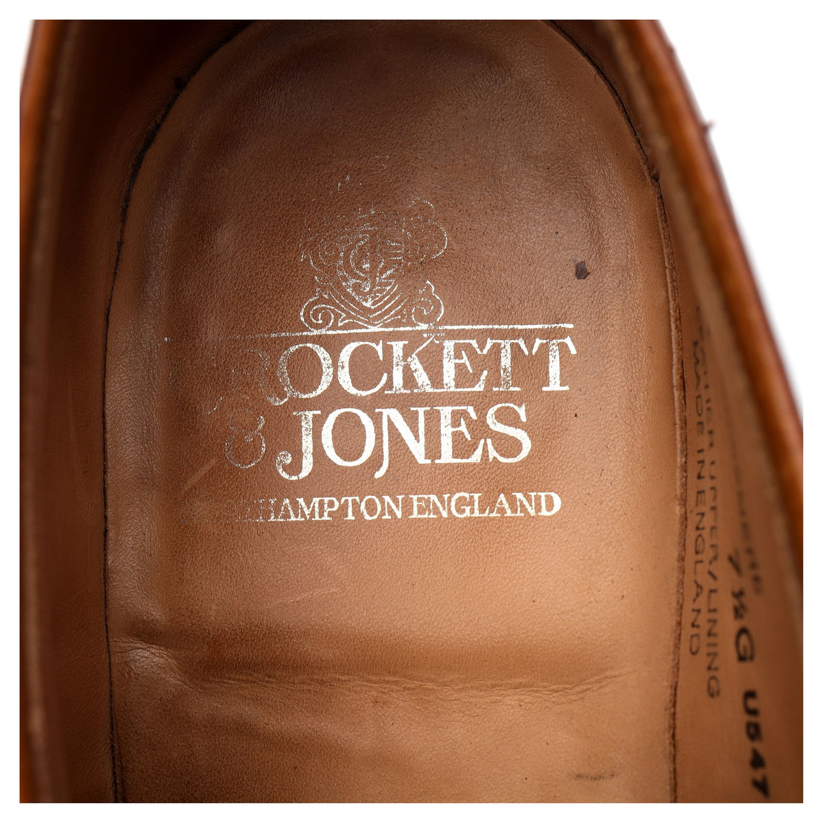 &#39;Grasmere&#39; Tan Brown Grain Leather Derby UK 7.5 G