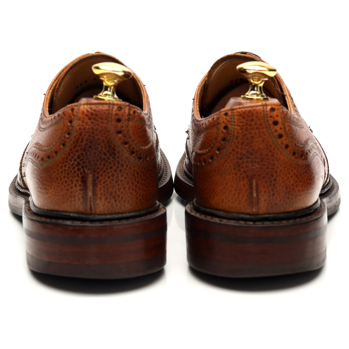 &#39;Kelmarsh&#39; Tan Brown Leather Derby Brogue UK 8 G