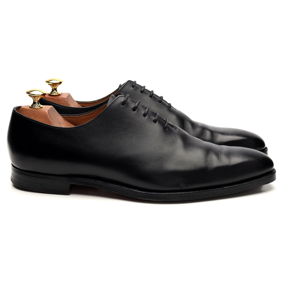 &#39;Alex&#39; Black Leather Wholecut Oxford UK 9 E