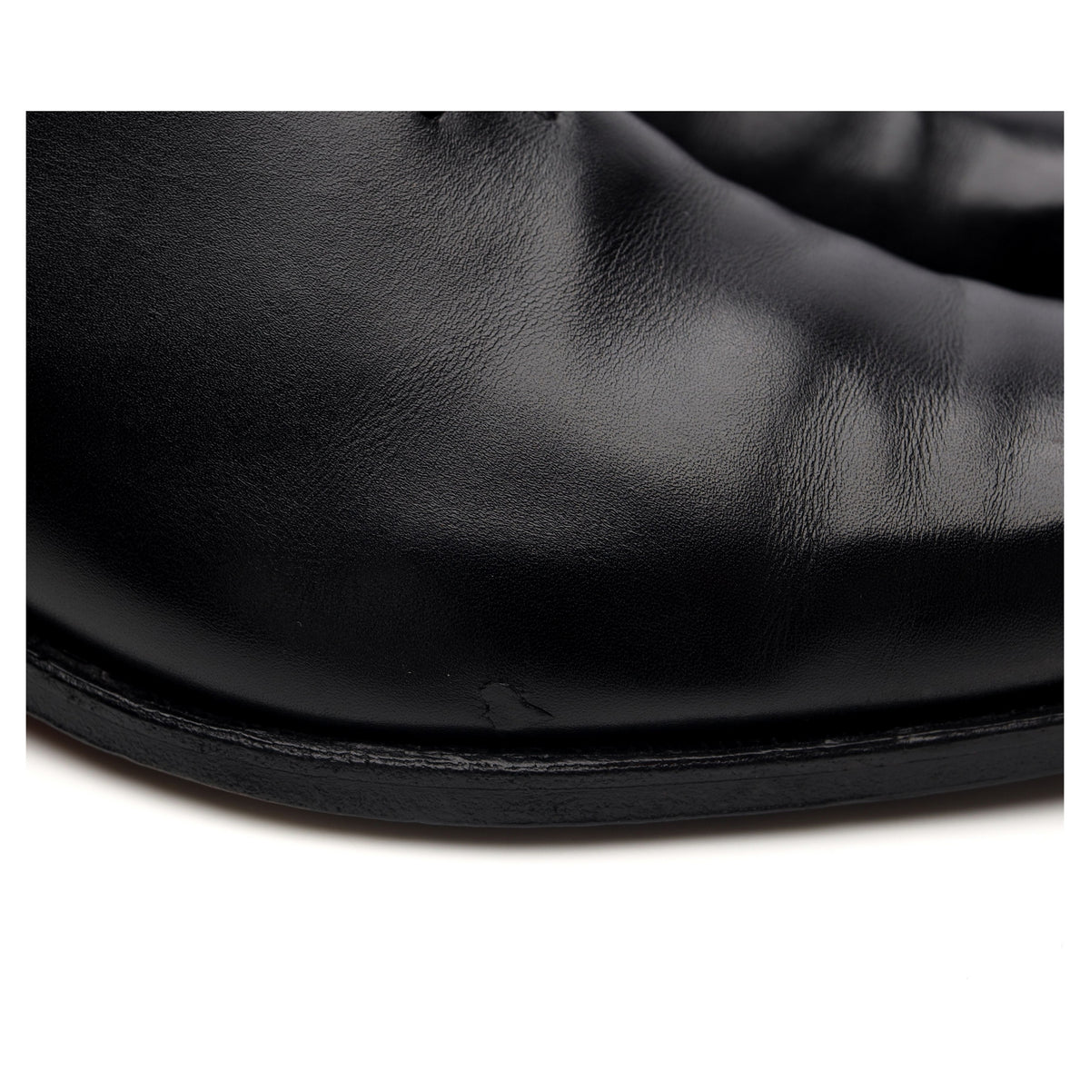 &#39;Alex&#39; Black Leather Wholecut Oxford UK 9 E