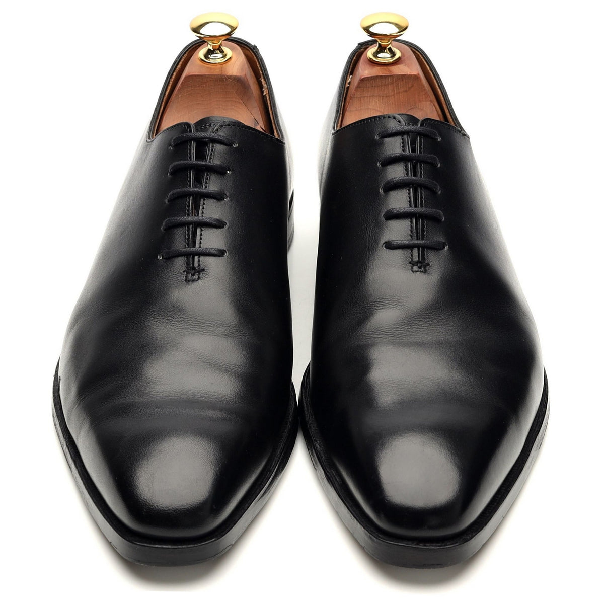 &#39;Alex&#39; Black Leather Wholecut Oxford UK 9 E