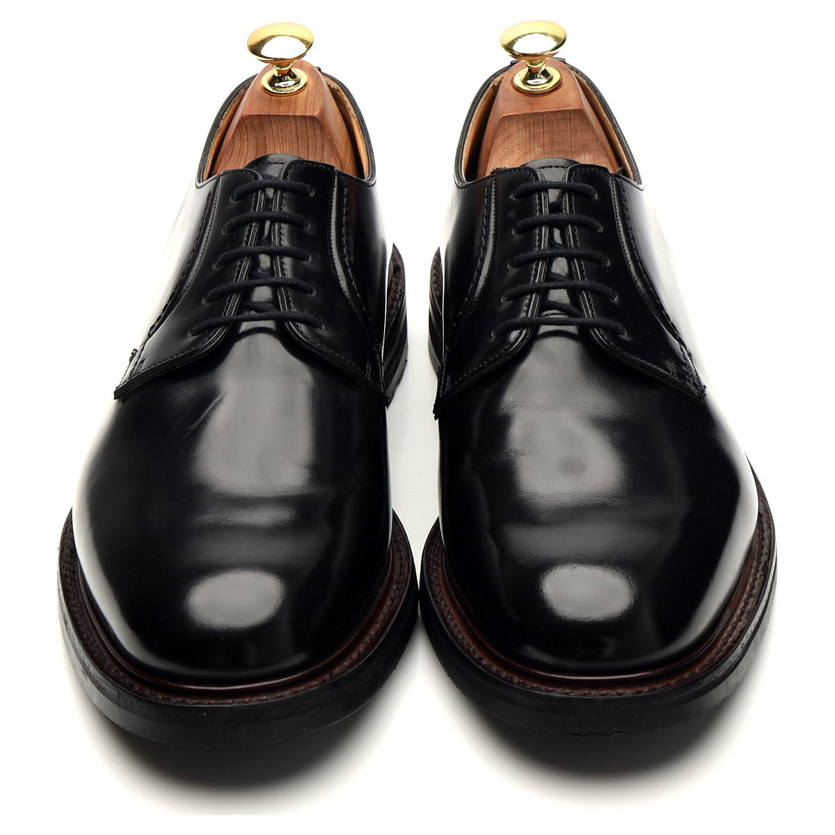 &#39;Woodbridge&#39; Black Leather Derby UK 8 G