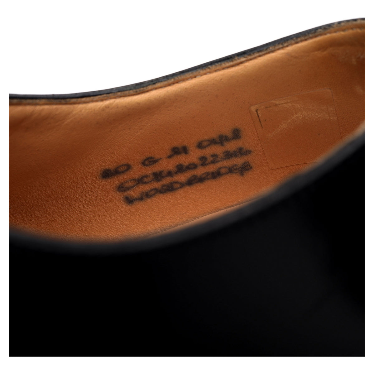 &#39;Woodbridge&#39; Black Leather Derby UK 8 G