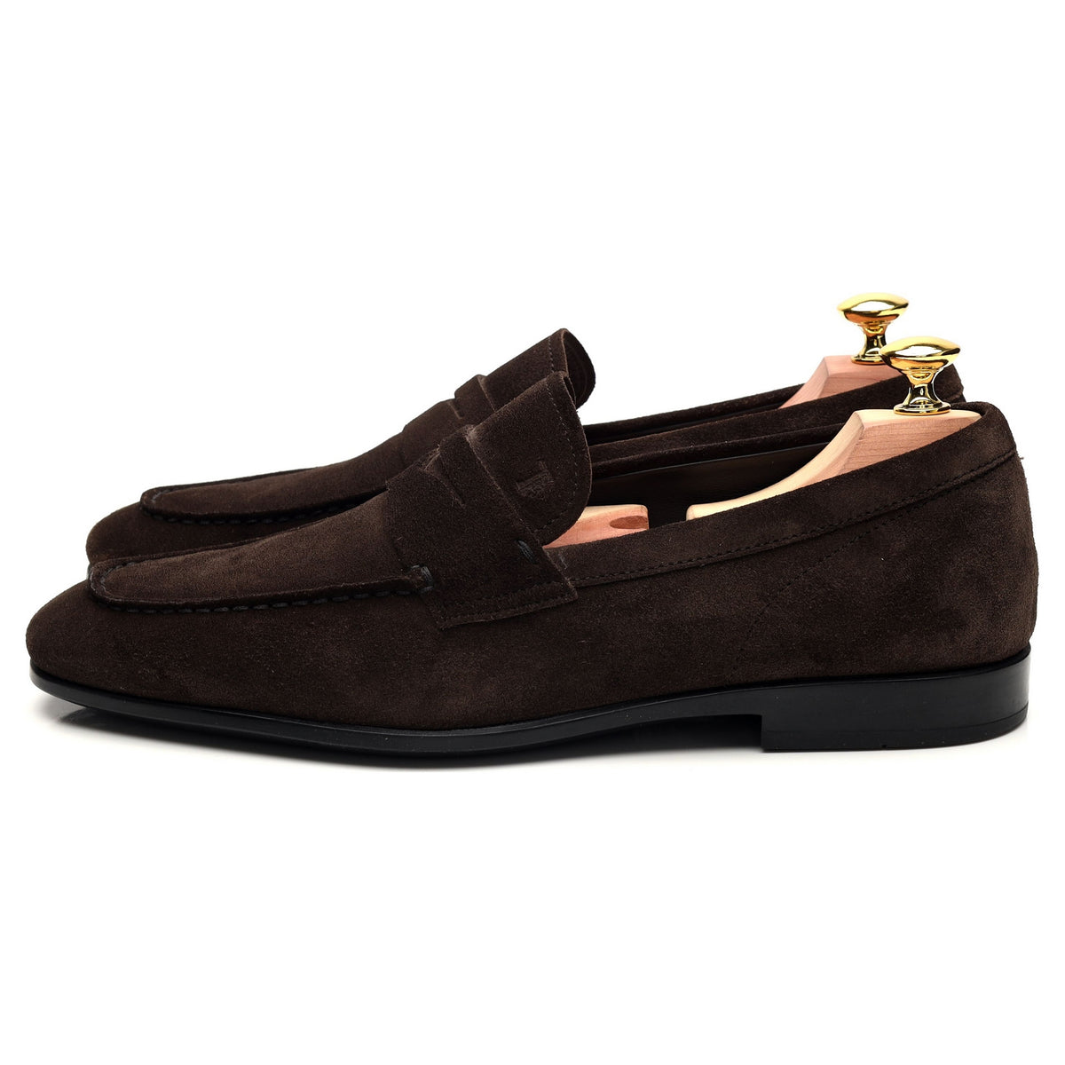 Dark Brown Suede Loafers UK 7