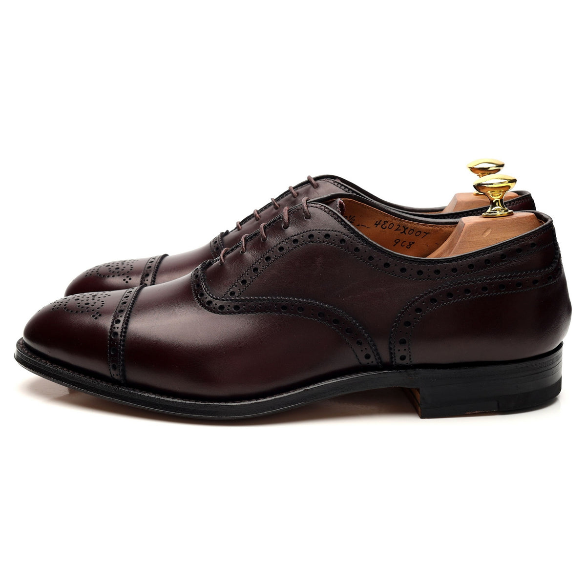 &#39;908&#39; Burgundy Leather Oxford Brogue UK 8.5 US 9.5 D