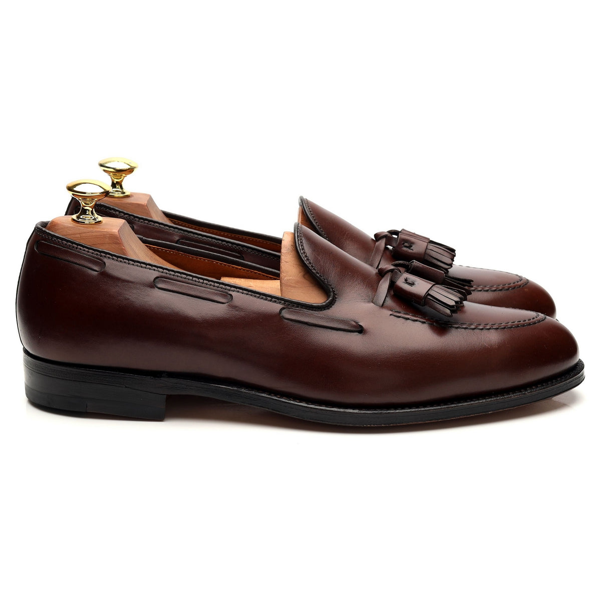 &#39;560&#39; Dark Brown Leather Tassel Loafer UK 8.5 US 9.5 C