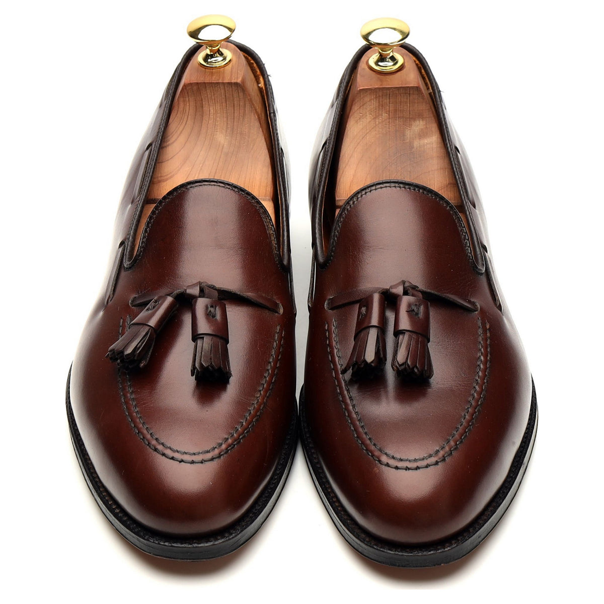 &#39;560&#39; Dark Brown Leather Tassel Loafer UK 8.5 US 9.5 C