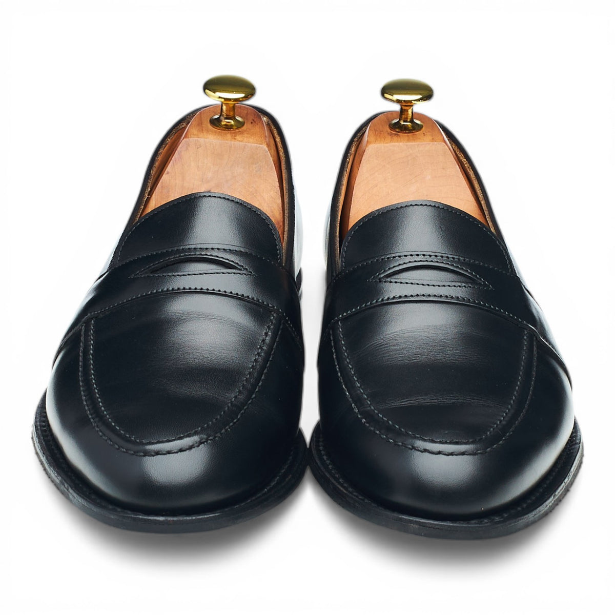 'Gracechurch' Black Leather Loafers UK 8 F