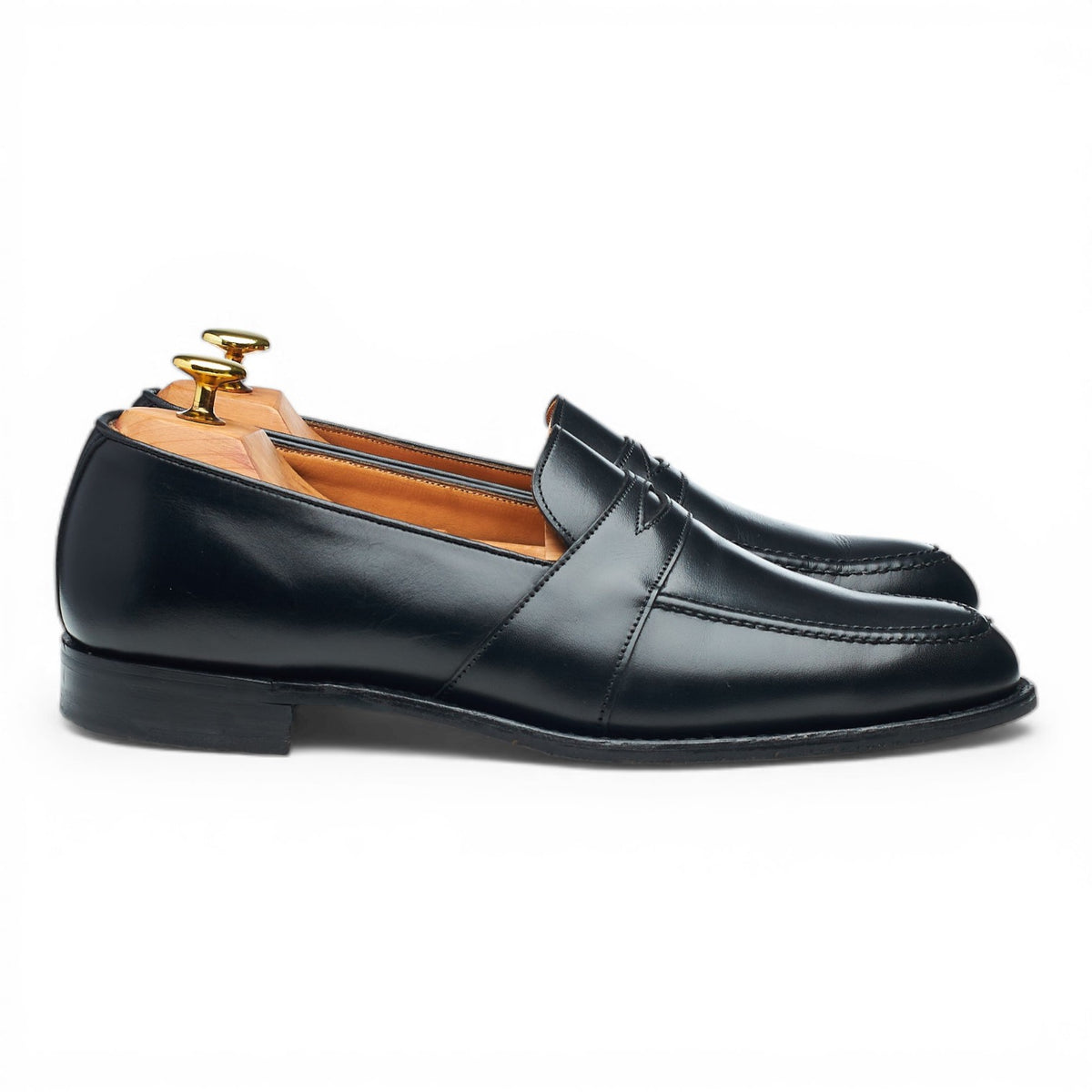 'Gracechurch' Black Leather Loafers UK 8 F