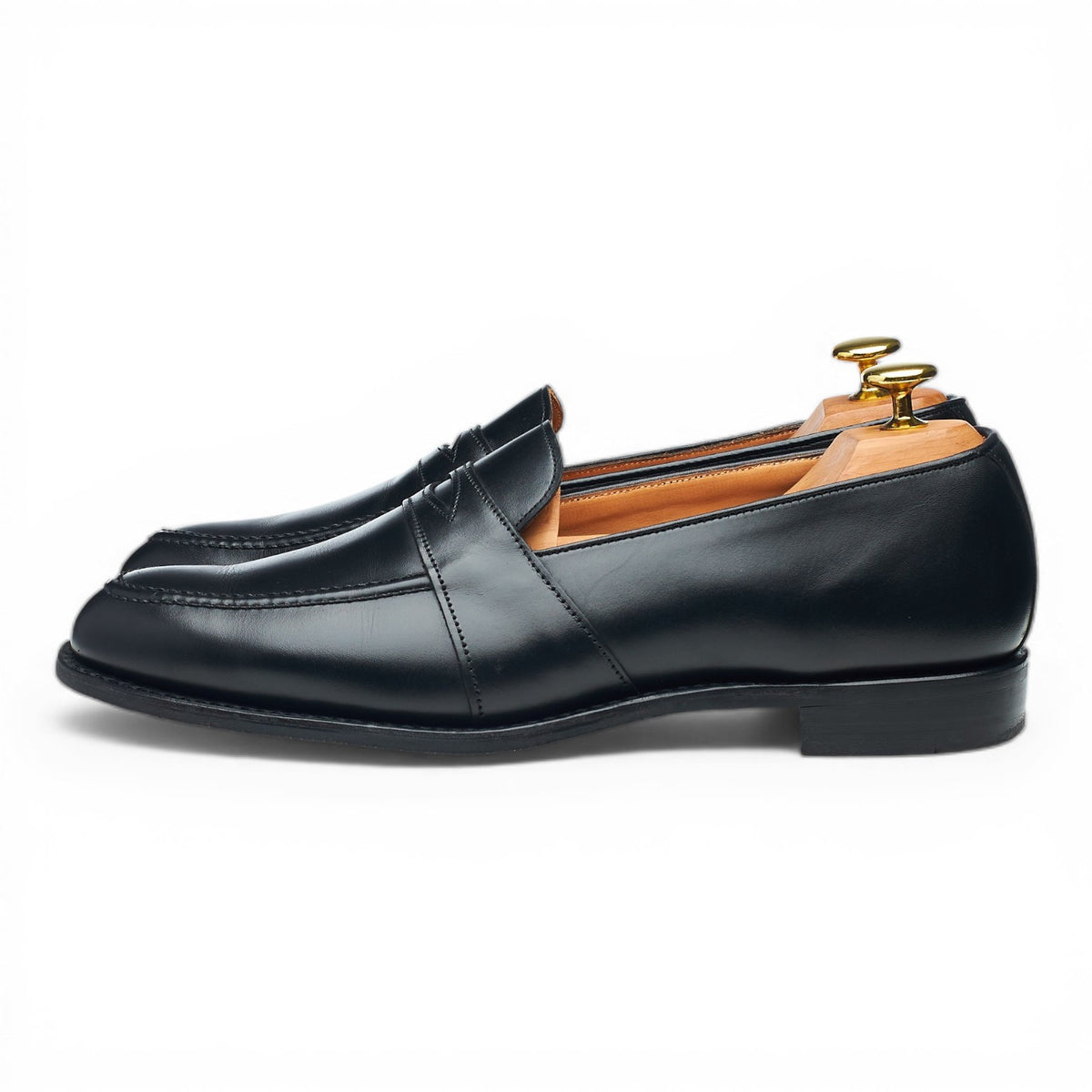 'Gracechurch' Black Leather Loafers UK 8 F