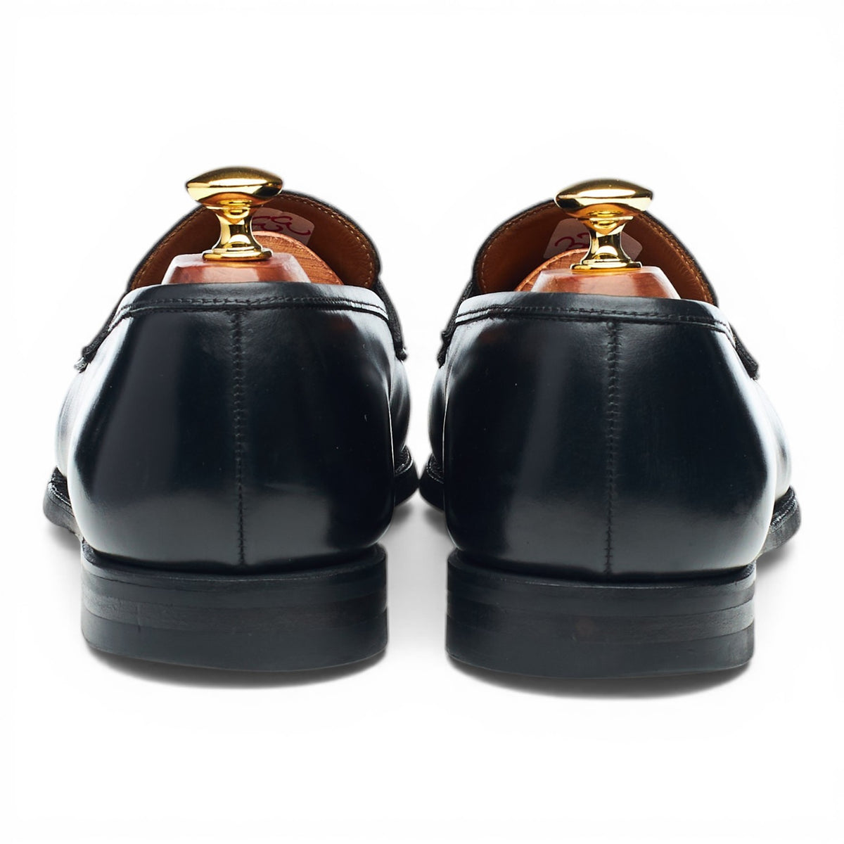 'Boston' Black Leather Loafers UK 8.5 E