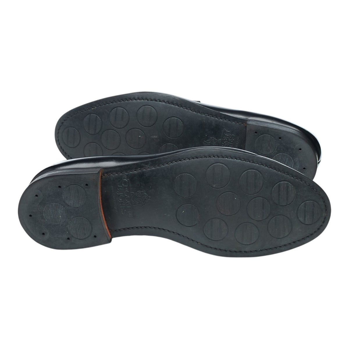 'Boston' Black Leather Loafers UK 8.5 E