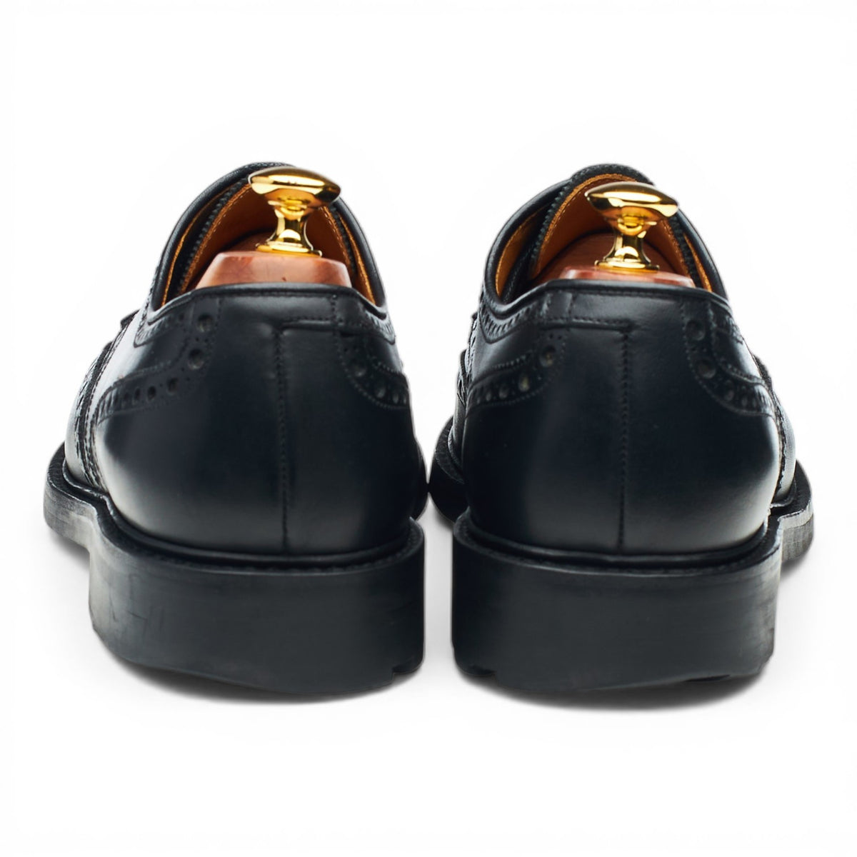 'Warwick' Black Leather Derby Brogues UK 9 F