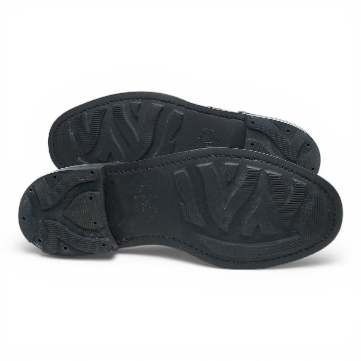 'Warwick' Black Leather Derby Brogues UK 9 F