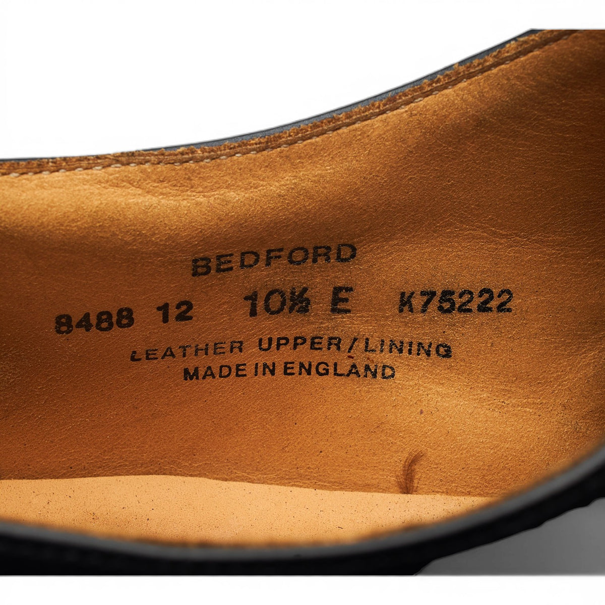'Bedford' Black Leather Oxford UK 10.5 E
