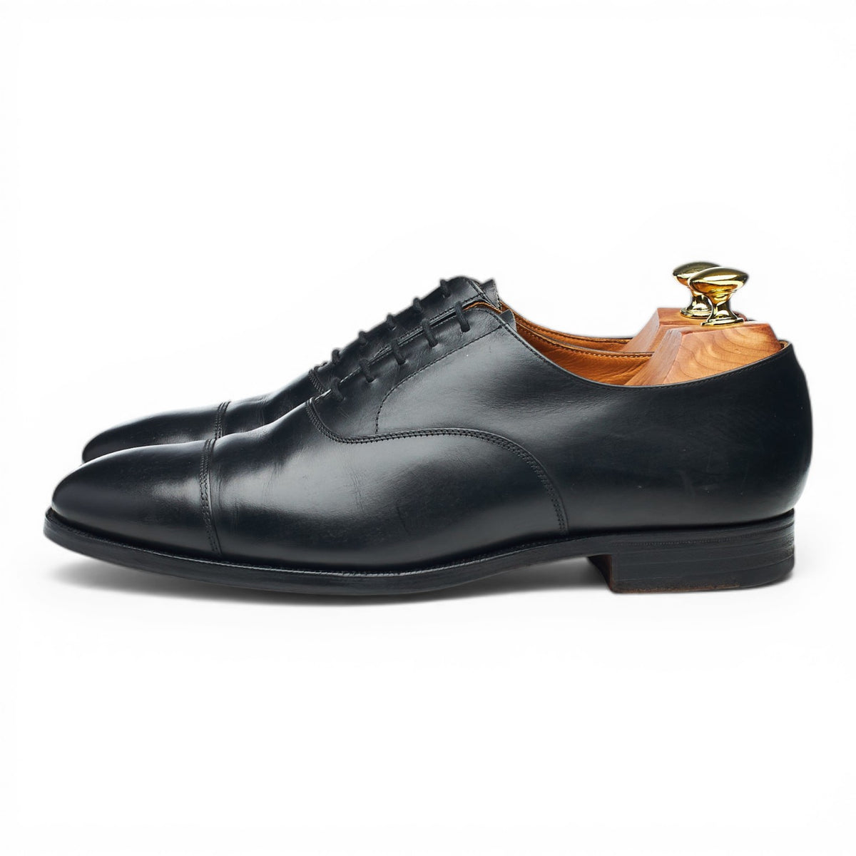 'Connaught' Black Leather Oxford UK 7.5 F