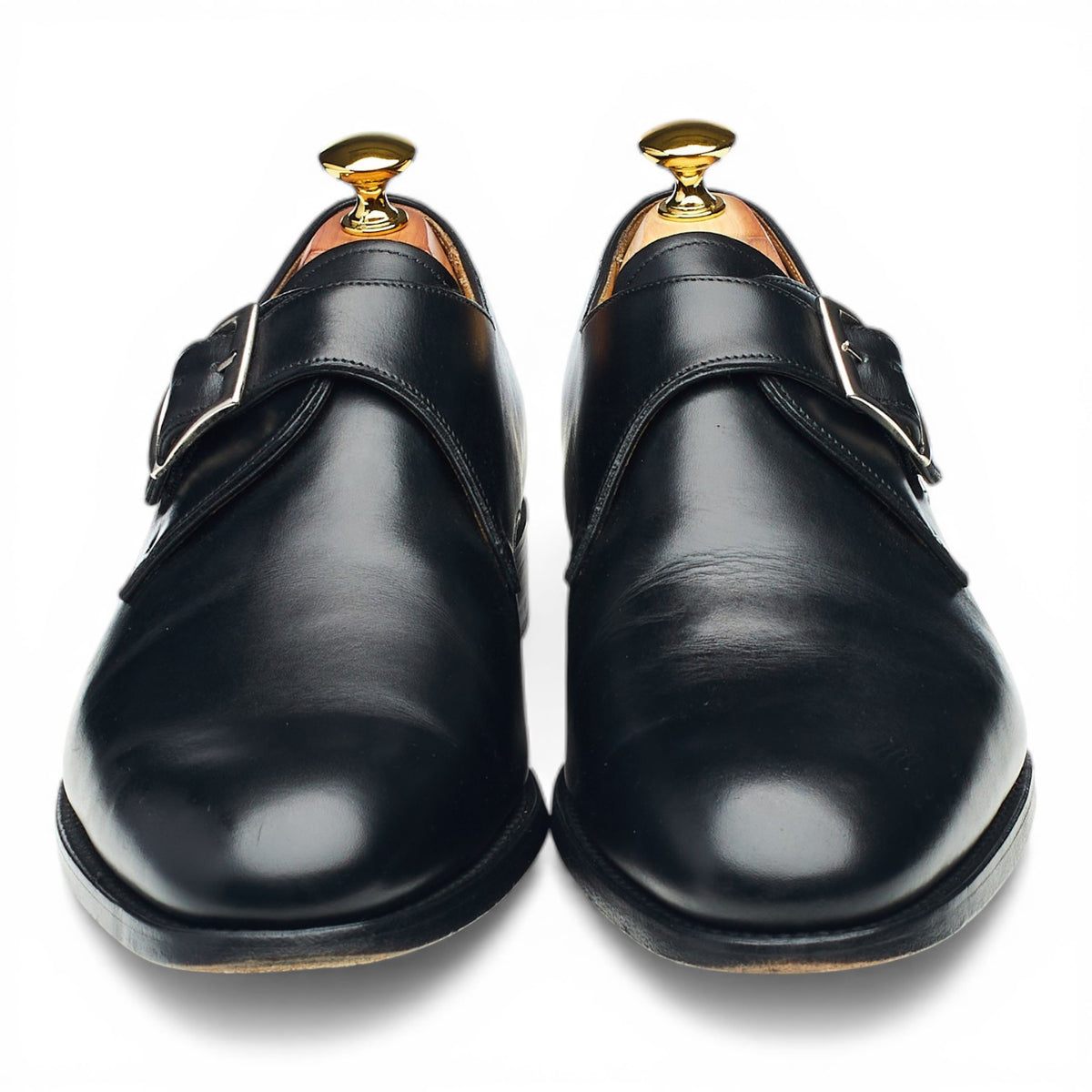 'Northcote' Black Leather Monk Strap UK 7 G