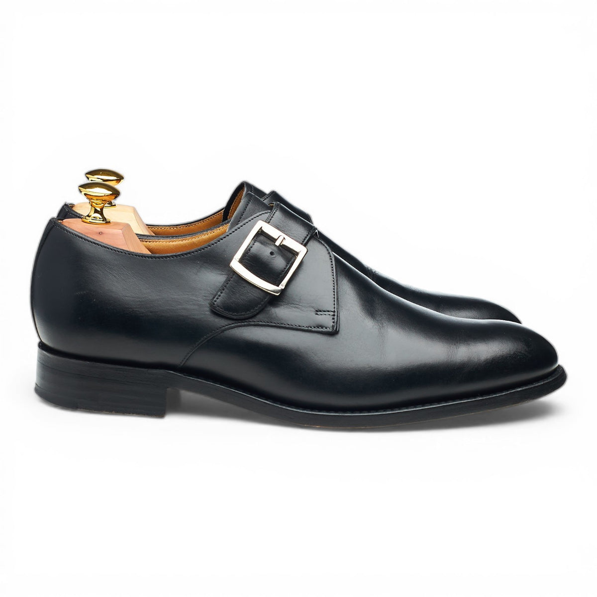 'Northcote' Black Leather Monk Strap UK 7 G