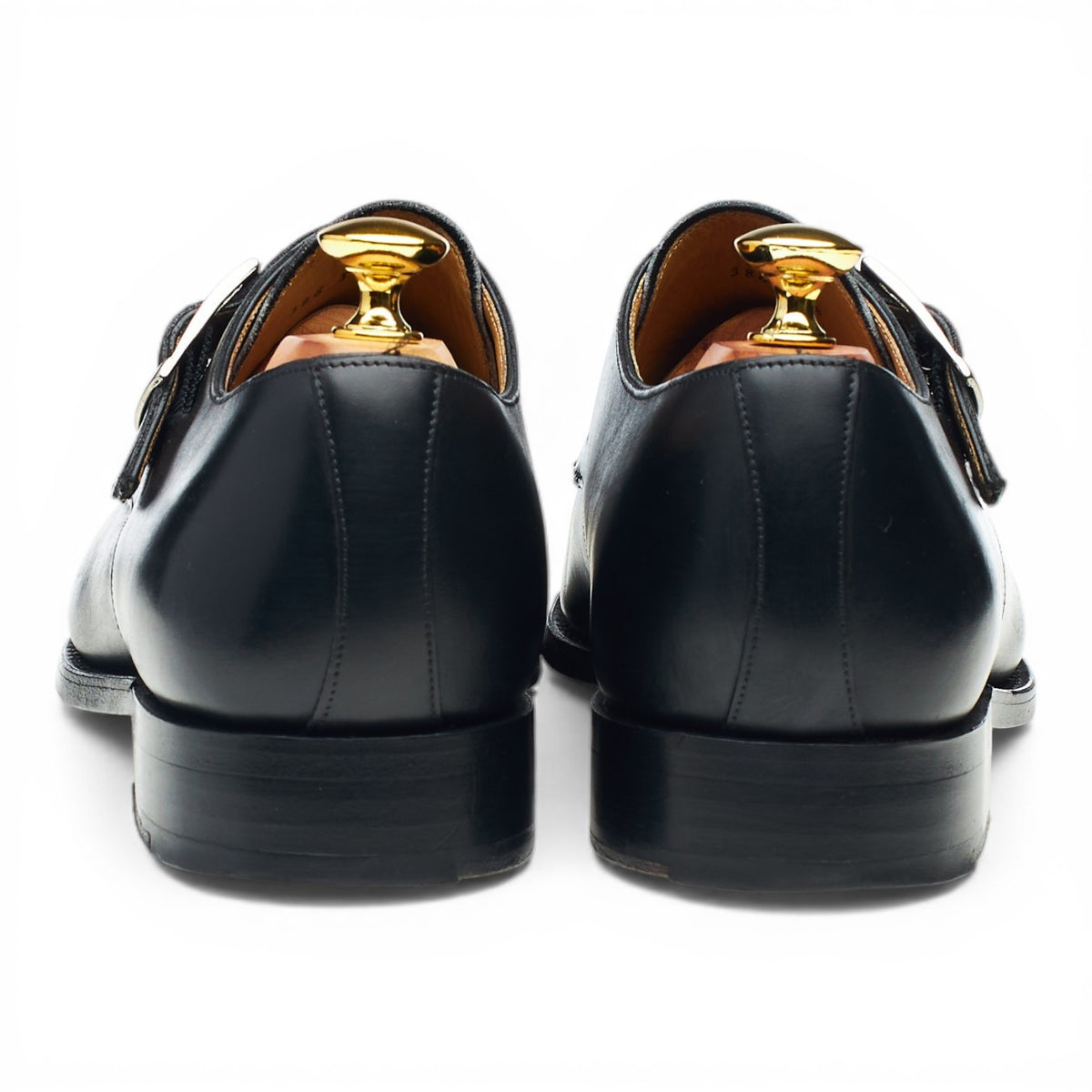 'Northcote' Black Leather Monk Strap UK 7 G