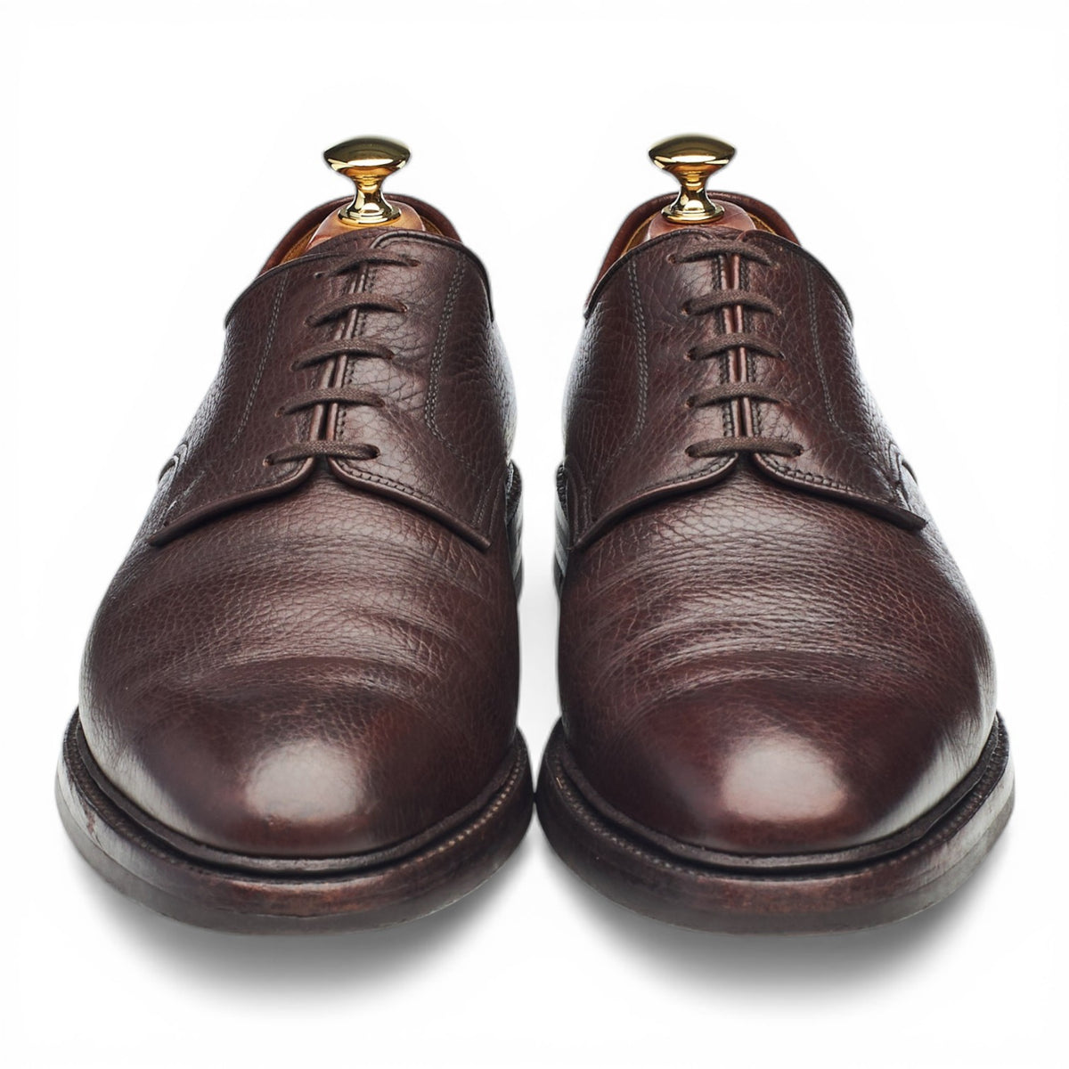 'Ashdown' Dark Brown Grain Leather Derby UK 9 E
