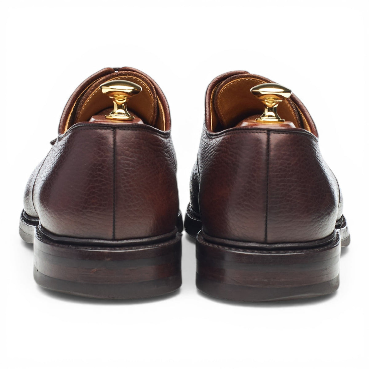 'Ashdown' Dark Brown Grain Leather Derby UK 9 E
