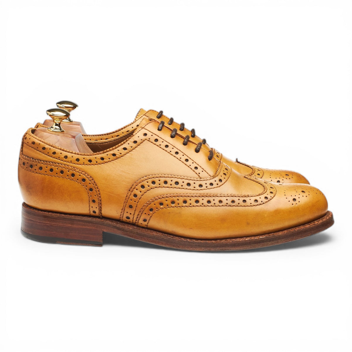 'Stanley' Tan Brown Leather Oxford Brogues UK 9.5 G