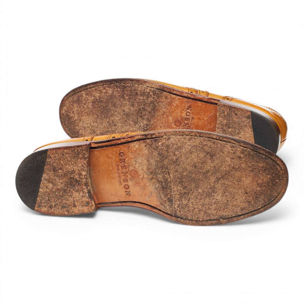 'Stanley' Tan Brown Leather Oxford Brogues UK 9.5 G