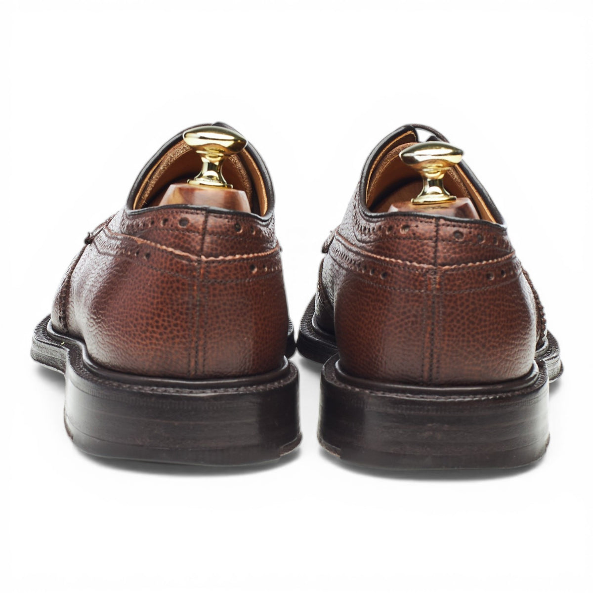 'Wirral' Brown Grain Leather Derby Brogues UK 7 G