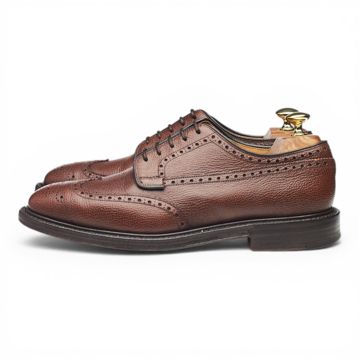 'Wirral' Brown Grain Leather Derby Brogues UK 7 G