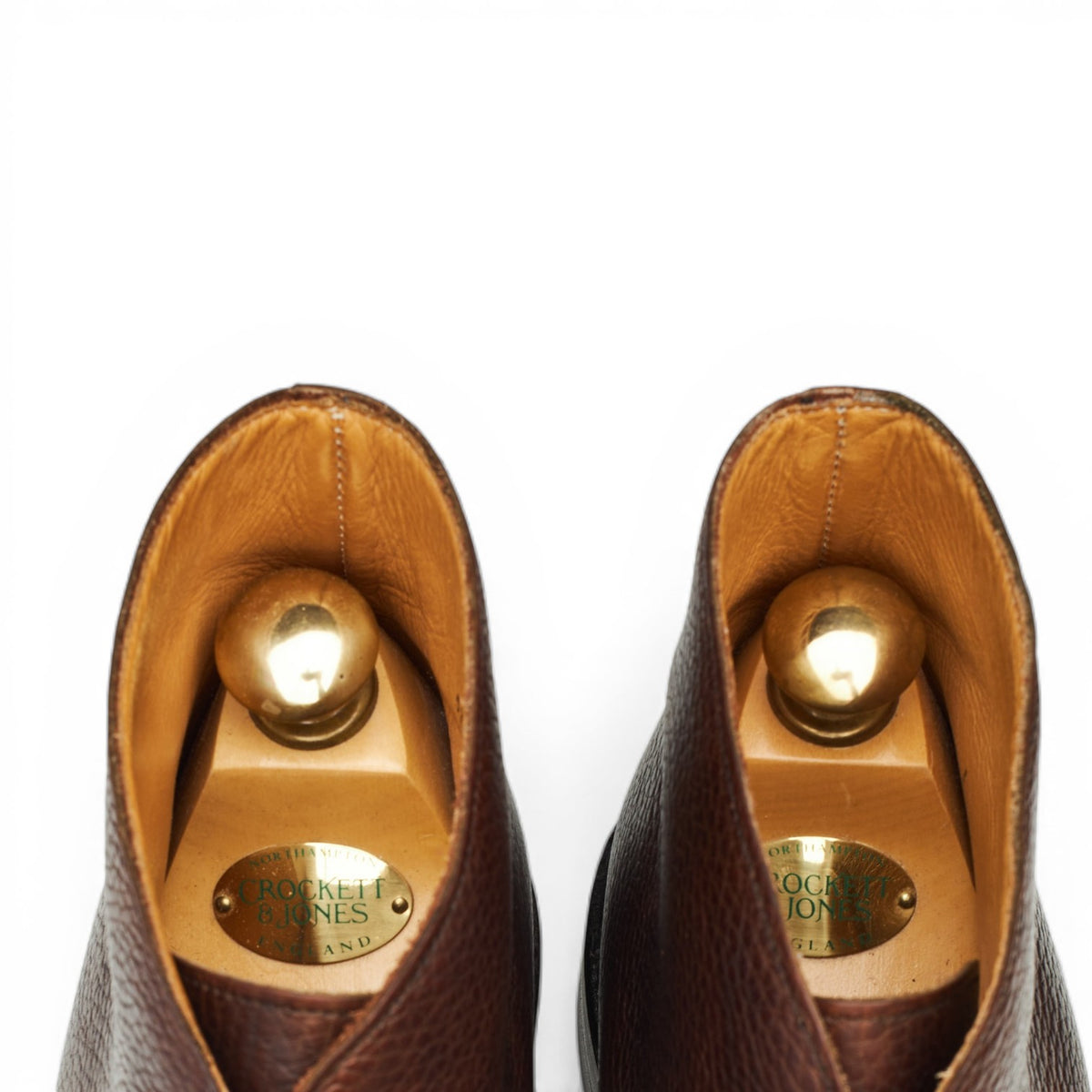 'Brecon' Dark Brown Grain Leather Chukka Boots UK 8.5 E