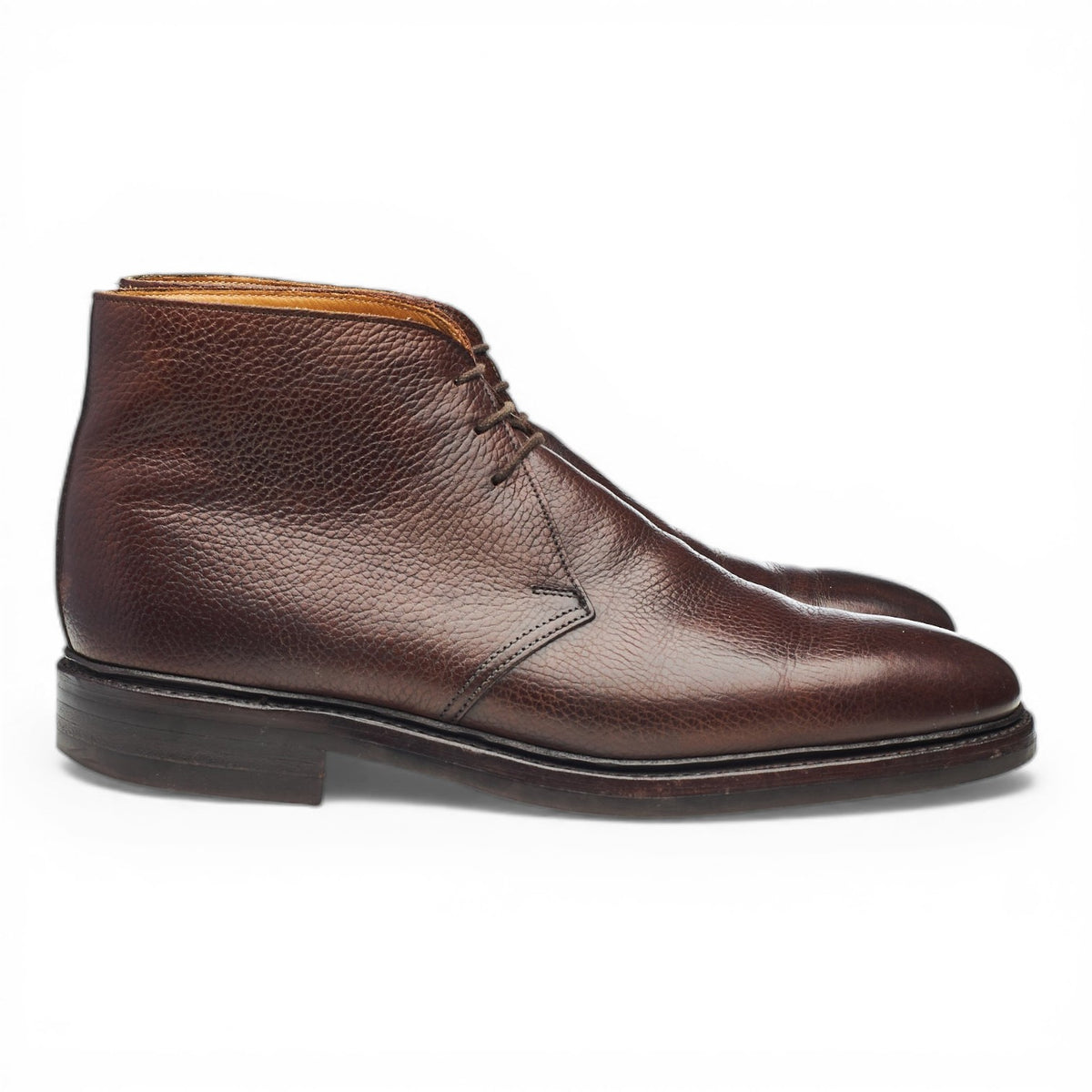 'Brecon' Dark Brown Grain Leather Chukka Boots UK 8.5 E