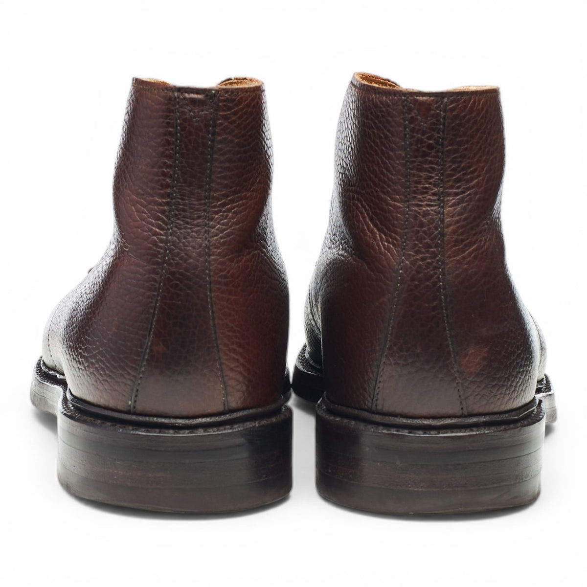 'Brecon' Dark Brown Grain Leather Chukka Boots UK 8.5 E