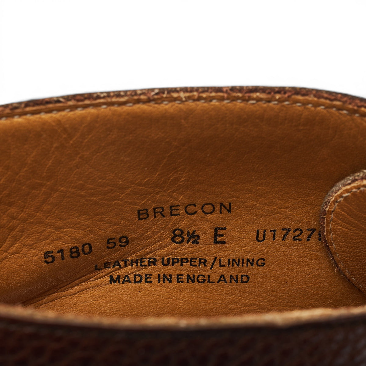 'Brecon' Dark Brown Grain Leather Chukka Boots UK 8.5 E