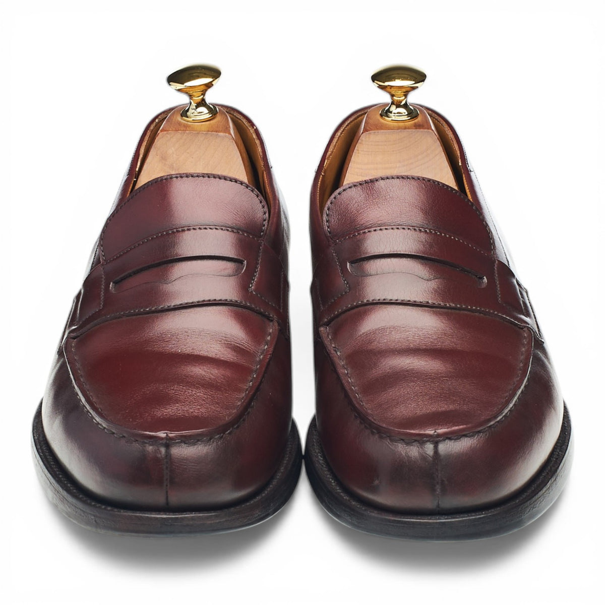 '180 Mocassin' Burgundy Leather Loafers 6.5 D UK 7.5