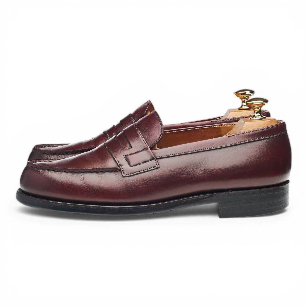 '180 Mocassin' Burgundy Leather Loafers 6.5 D UK 7.5