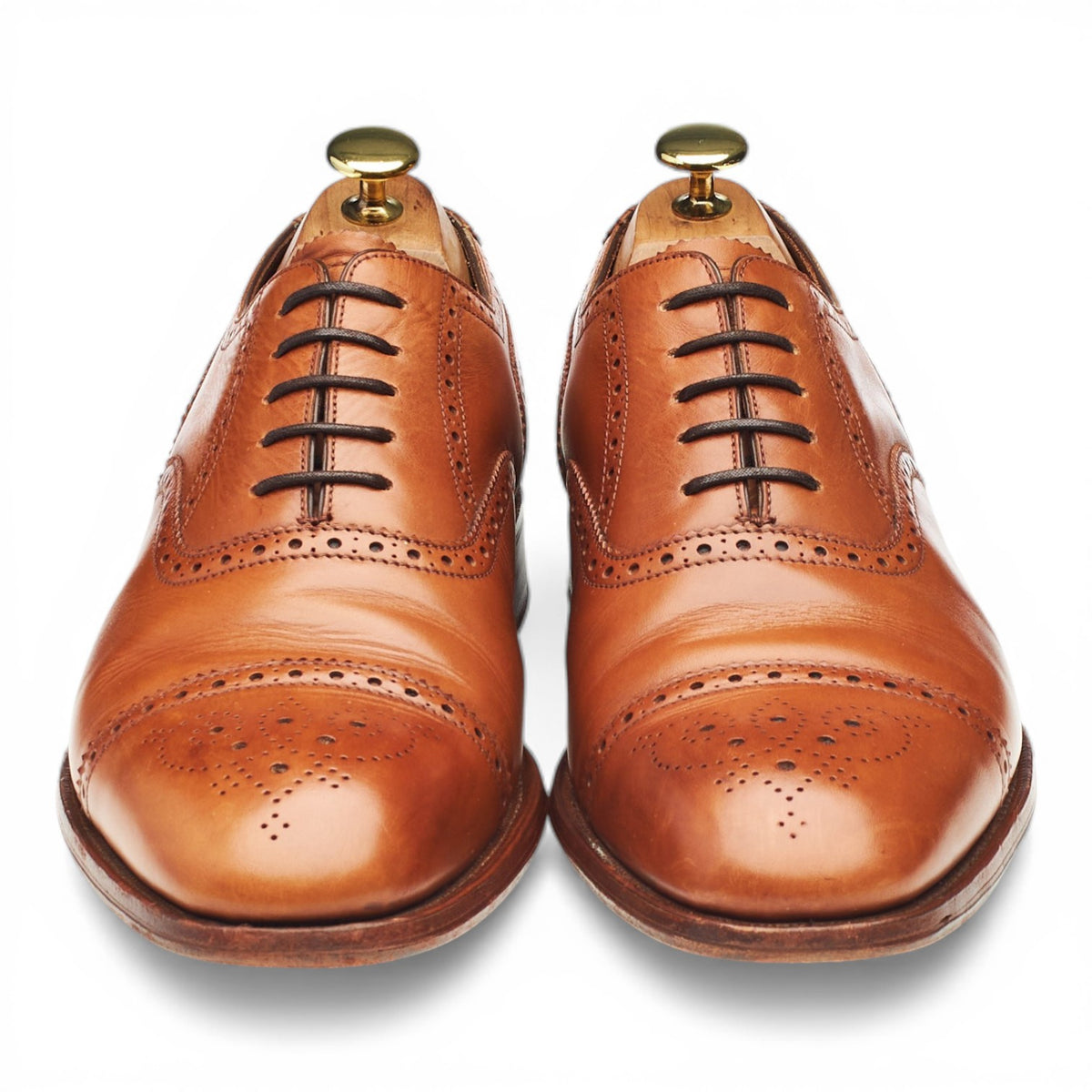 Charles Tyrwhitt Tan Brown Leather Oxford Brogues UK 8.5 F