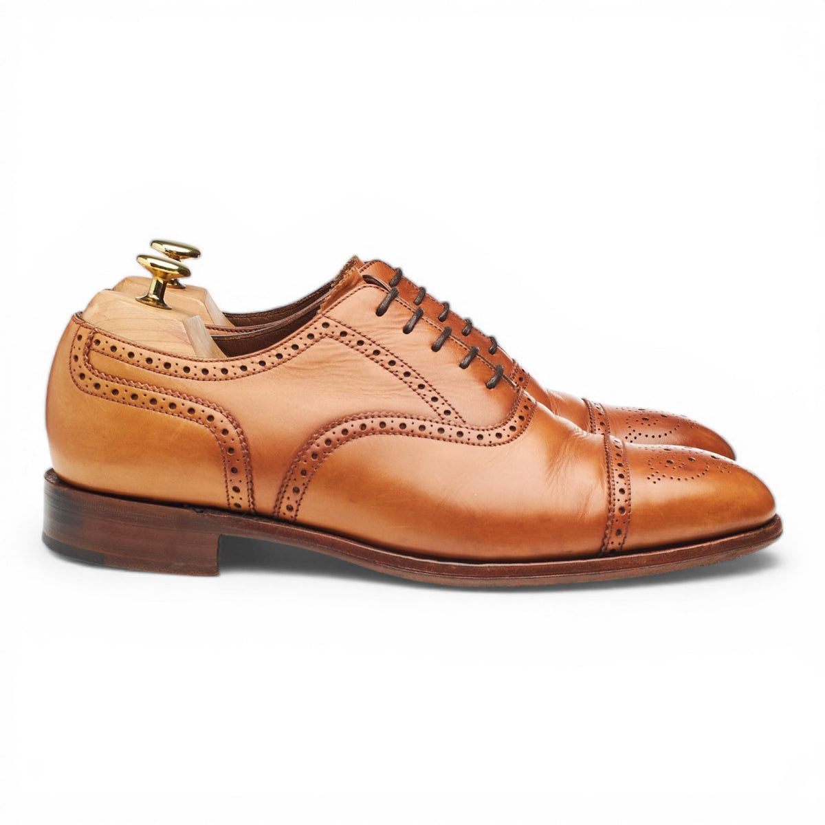 Charles Tyrwhitt Tan Brown Leather Oxford Brogues UK 8.5 F