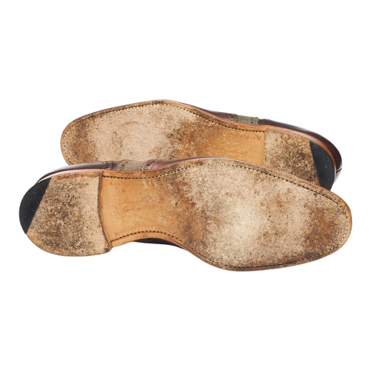 'Cecil' Dark Brown Leather Suede Oxford Brogues UK 9 F