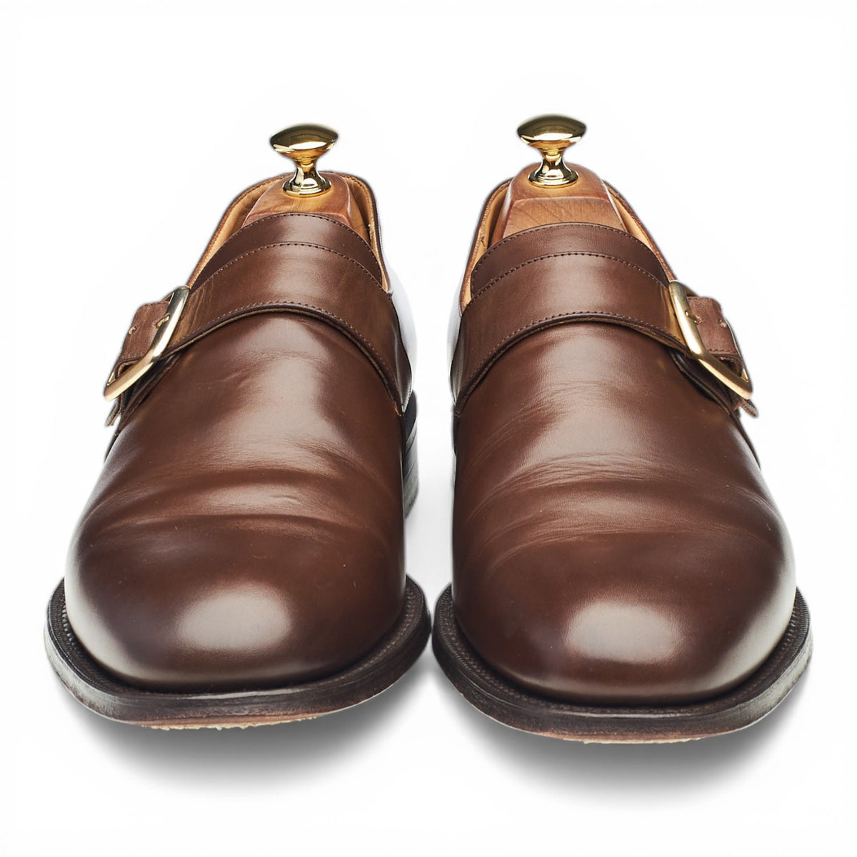 'Westbury' Brown Leather Monk Strap UK 10 F